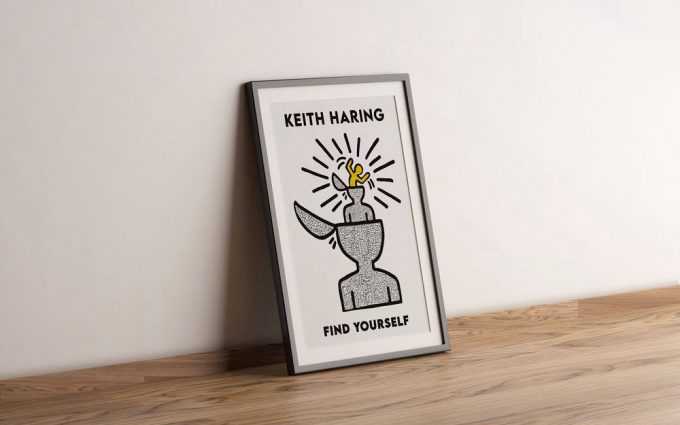 Keith Haring Art Print, Keith Haring Find Yourself Poster For Home Decor Gift 3