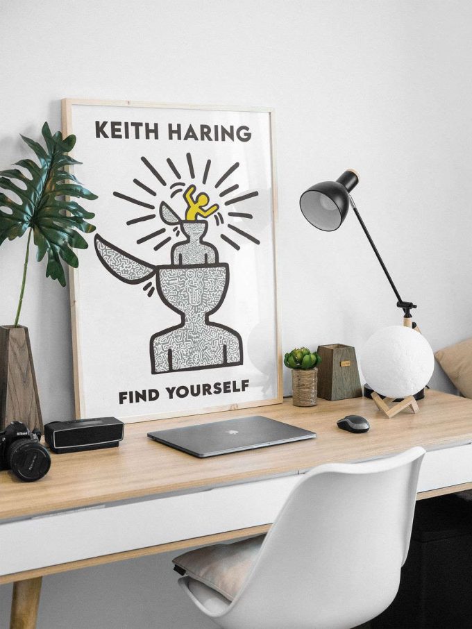 Keith Haring Art Print, Keith Haring Find Yourself Poster For Home Decor Gift 4