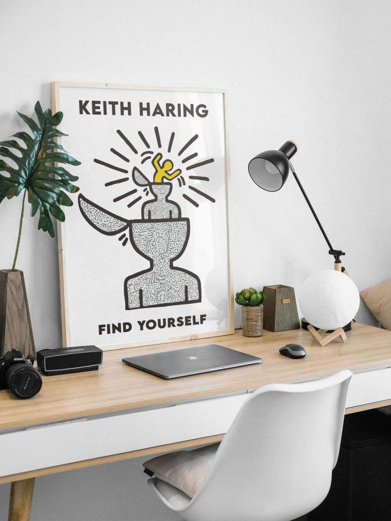 Keith Haring Art Print, Keith Haring Find Yourself Poster For Home Decor Gift 11