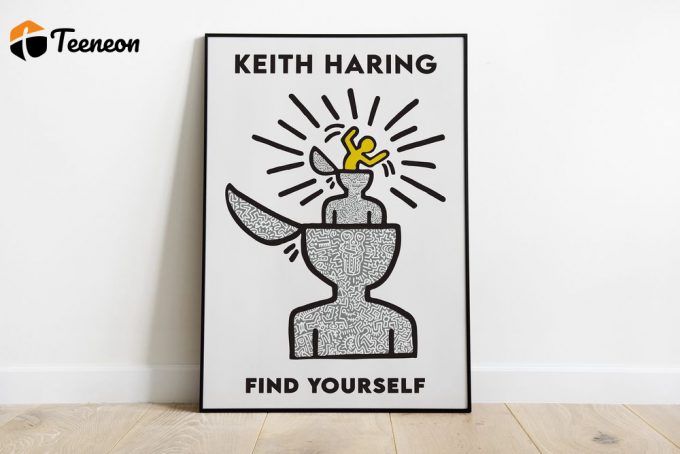 Keith Haring Art Print, Keith Haring Find Yourself Poster For Home Decor Gift 1