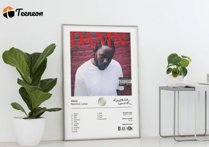 Kendrick Lamar Poster For Home Decor Gift - Damn Album Cover Poster For Home Decor Gift Print 1