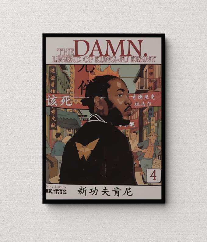 Kendrick Lamar The Damn Legend Of Kung-Fu Poster - Gift For Home Decor - Gift For Home Decor 2