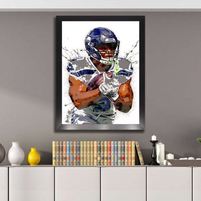 Kenneth Walker Iii Poster For Home Decor Gift, Seattle Seahawks, Canvas Wrap, Fine Art Quality, Kids Room, Man Cave, Game Room 2