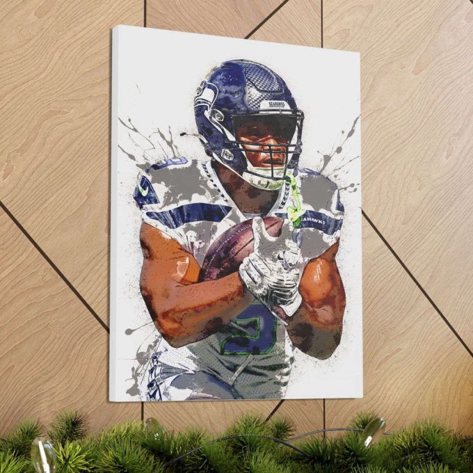 Kenneth Walker Iii Poster For Home Decor Gift, Seattle Seahawks, Canvas Wrap, Fine Art Quality, Kids Room, Man Cave, Game Room 4