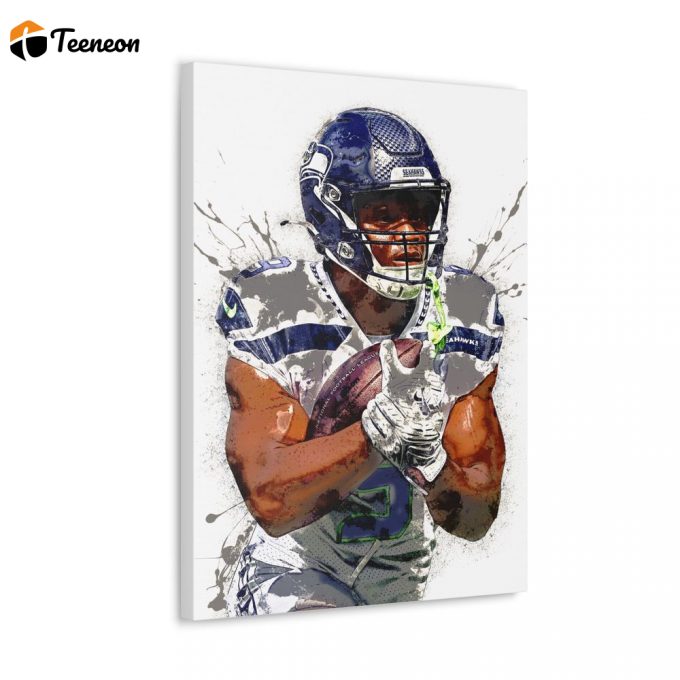 Kenneth Walker Iii Poster For Home Decor Gift, Seattle Seahawks, Canvas Wrap, Fine Art Quality, Kids Room, Man Cave, Game Room 1