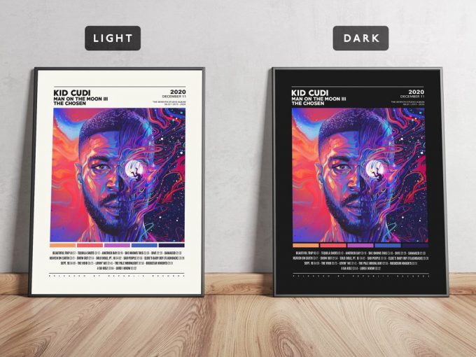 Kid Cudi Poster For Home Decor Gift / Man On The Moon 3 The Chosen Poster For Home Decor Gift 3