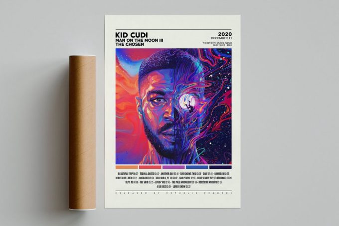 Kid Cudi Poster For Home Decor Gift / Man On The Moon 3 The Chosen Poster For Home Decor Gift 5