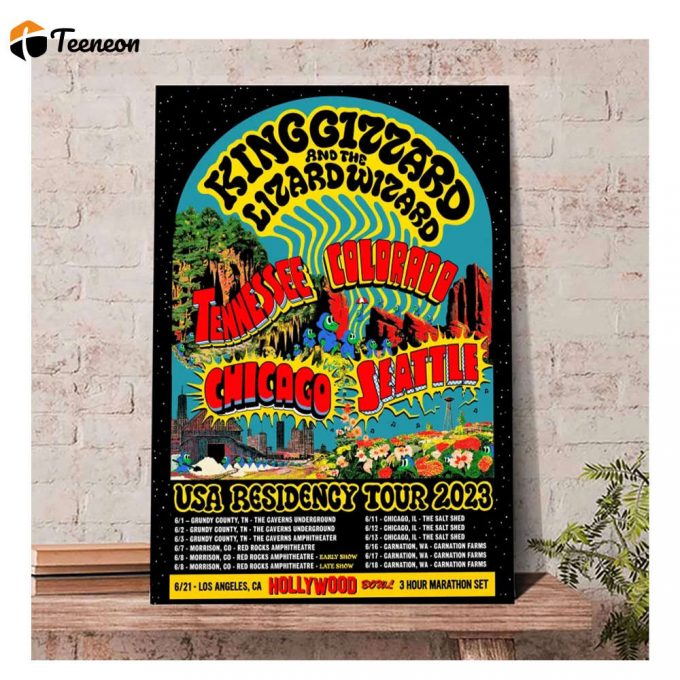 King Gizzard And The Lizard Usa Residency Tour 2023 Poster For Home Decor Gift 1