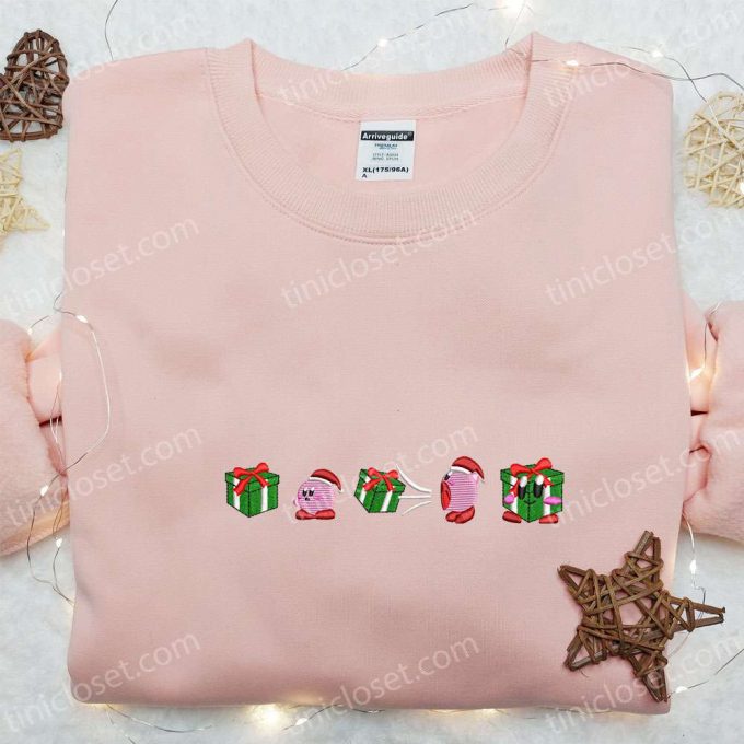 Get F Gift For Men Women With Kirby: Christmas Gift Embroidered Shirt Hoodie &Amp; Sweatshirt For Game Character Lovers 2