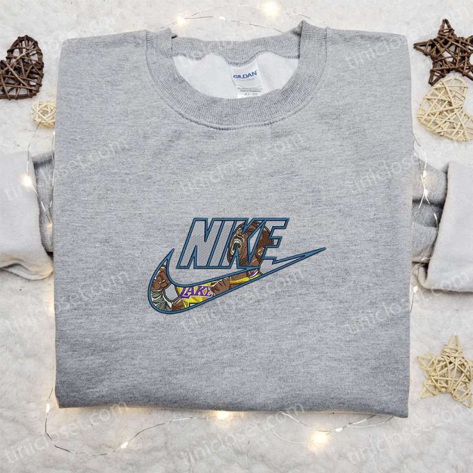 Lakers X Nike Embroidered Shirt &Amp; Nba Sports Hoodie: B Gift For Men Women Gift Ideas For Basketball Fans 2