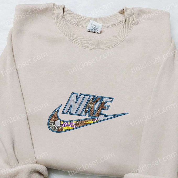 Lakers X Nike Embroidered Shirt &Amp; Nba Sports Hoodie: B Gift For Men Women Gift Ideas For Basketball Fans 3