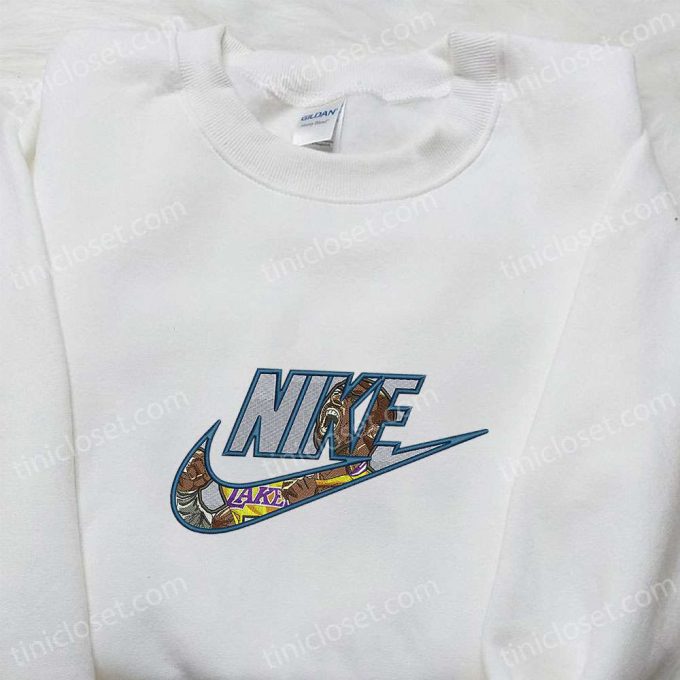 Lakers X Nike Embroidered Shirt &Amp; Nba Sports Hoodie: B Gift For Men Women Gift Ideas For Basketball Fans 4