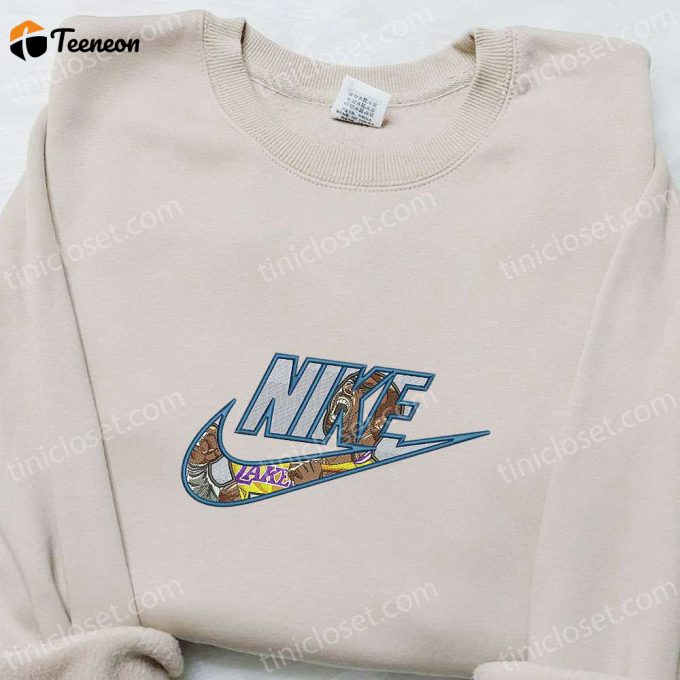 Lakers X Nike Embroidered Shirt &Amp;Amp; Nba Sports Hoodie: B Gift For Men Women Gift Ideas For Basketball Fans 1