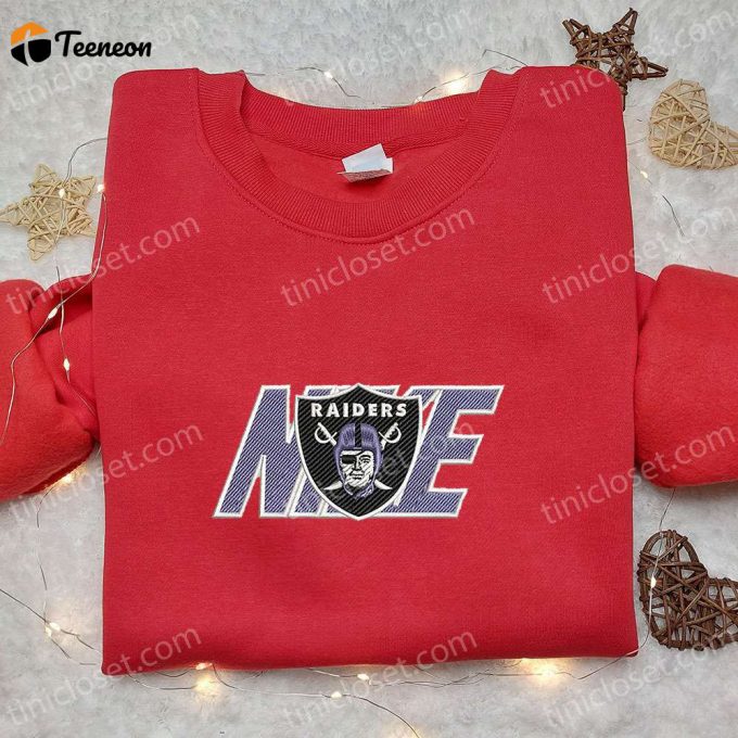 Las Vegas Raiders X Nike Embroidered Shirt - Nfl Sports Hoodie Inspired By Nike Shop Now! 1