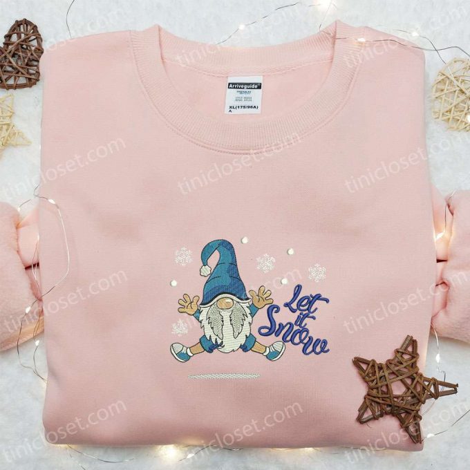 Snowy Gnome Embroidered Shirt &Amp; Christmas Hoodie - Perfect Family Gifts 3