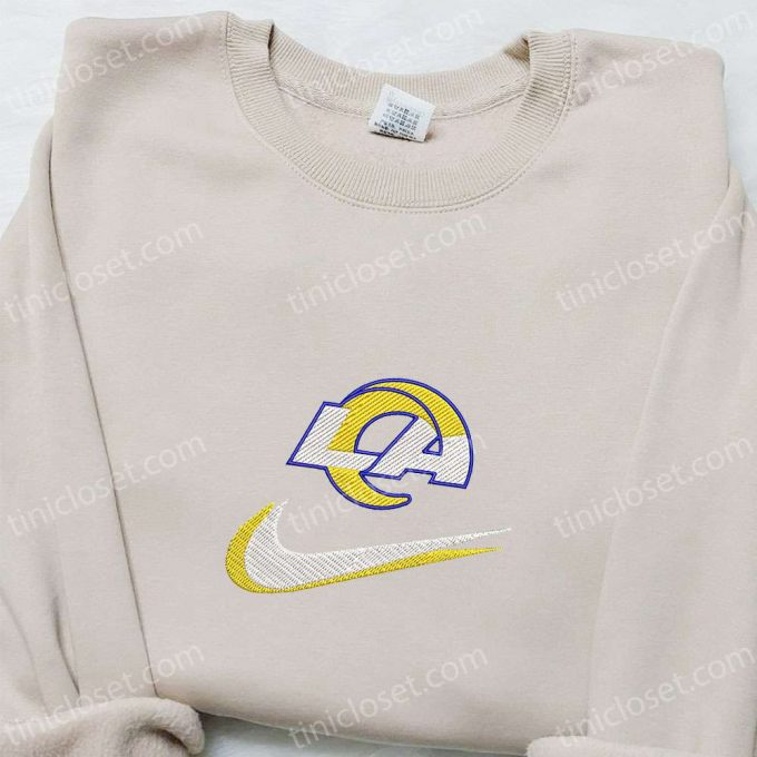 Los Angeles Rams X Nike Swoosh Embroidered Shirt Nfl Sports Shirt &Amp; Hoodie – Nike Inspired 6