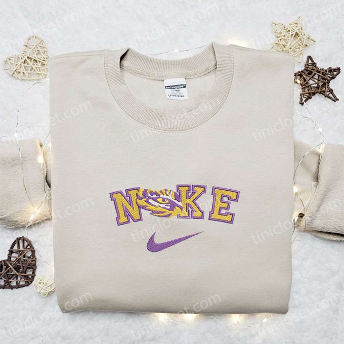 Lsu Tigers X Nike Embroidered Shirt &Amp; Hoodie: Perfect Ncaa Sports Gifts 4