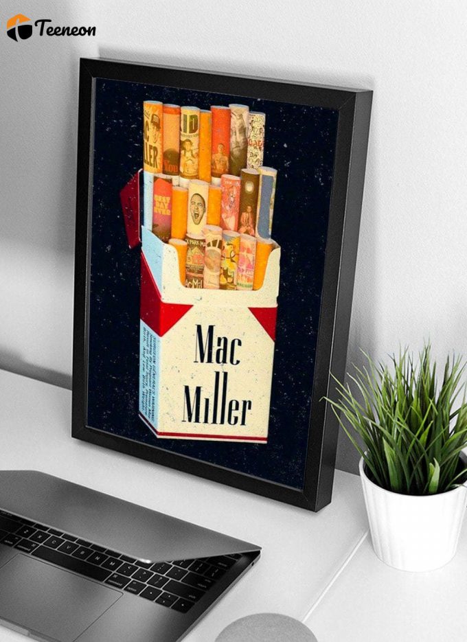 Mac-Miller Cigarette Pack Discography Retro Poster For Home Decor Gift 1