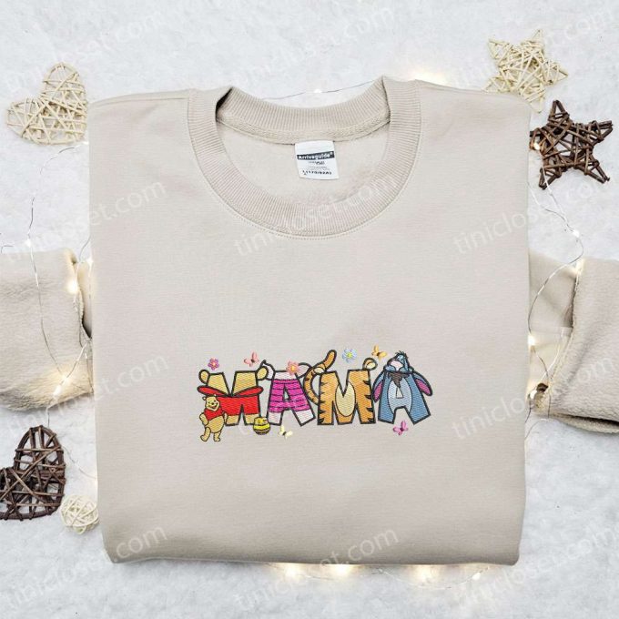 Mama Winnie The Pooh Embroidered Shirt - Perfect Disney Mother S Day Gift Idea 2