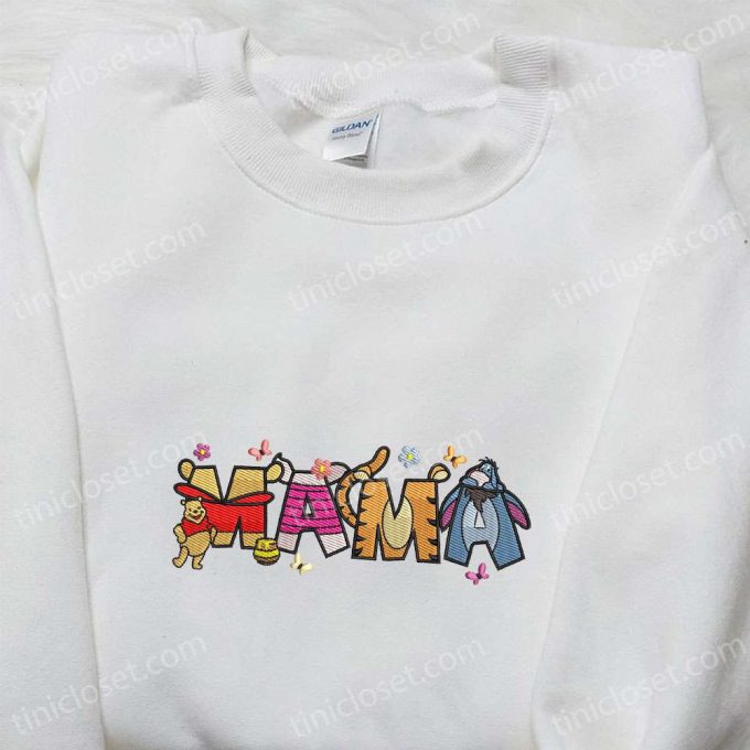 Mama Winnie The Pooh Embroidered Shirt - Perfect Disney Mother S Day Gift Idea 3