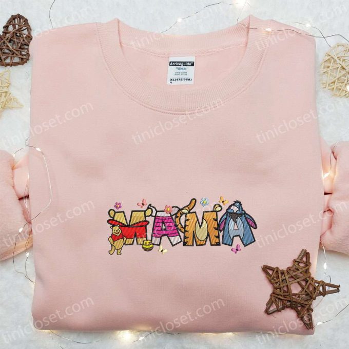 Mama Winnie The Pooh Embroidered Shirt - Perfect Disney Mother S Day Gift Idea 4