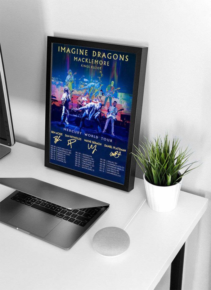 Mercury Imagine Dragons Macklemore-Kings-Elliot Tour Poster For Home Decor Gift 2