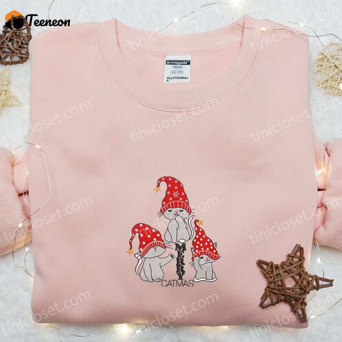 Merry Catmas Gnomes Embroidered Shirt &Amp;Amp; Cute Hoodie: B Gift For Men Women Christmas Gifts For Family 1