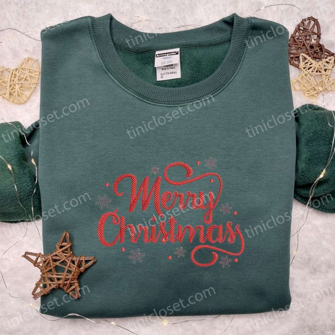 Merry Christmas Embroidered Shirt &Amp; Hoodie: B Gift For Men Women Gifts For Family 4