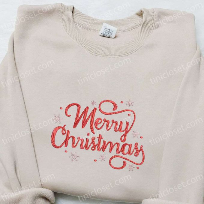 Merry Christmas Embroidered Shirt &Amp; Hoodie: B Gift For Men Women Gifts For Family 5