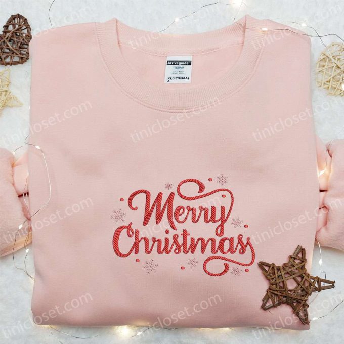 Merry Christmas Embroidered Shirt &Amp; Hoodie: B Gift For Men Women Gifts For Family 6