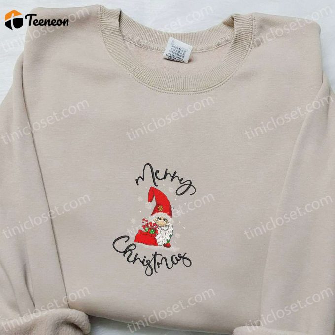 Merry Christmas Gnome Santa Shirt &Amp;Amp; Hoodie: Perfect Family Gifts! 1