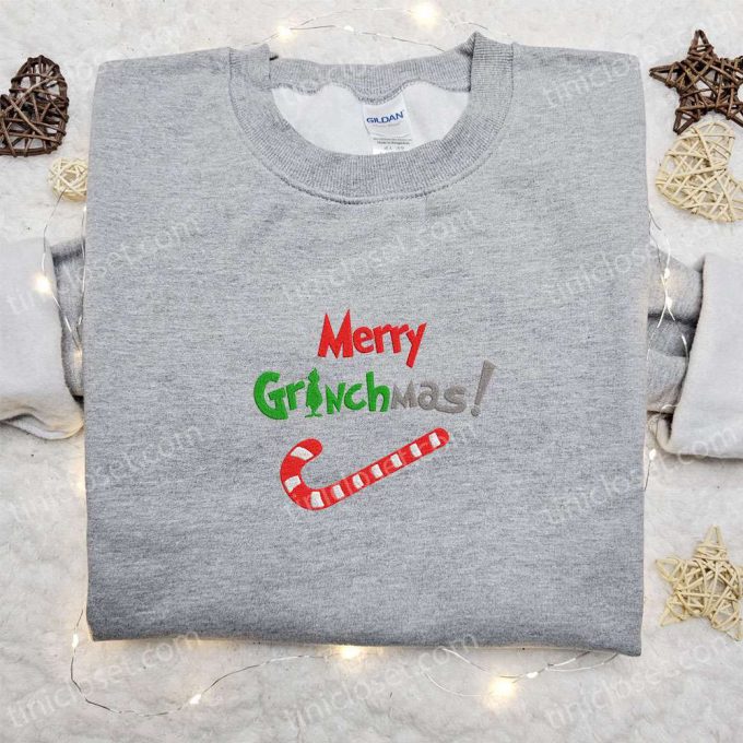 Merry Grinchmas Candy Cane Shirt &Amp; Retro Hoodie - B Gift For Men Women Christmas Gifts For Family 2