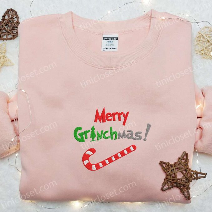 Merry Grinchmas Candy Cane Shirt &Amp; Retro Hoodie - B Gift For Men Women Christmas Gifts For Family 3