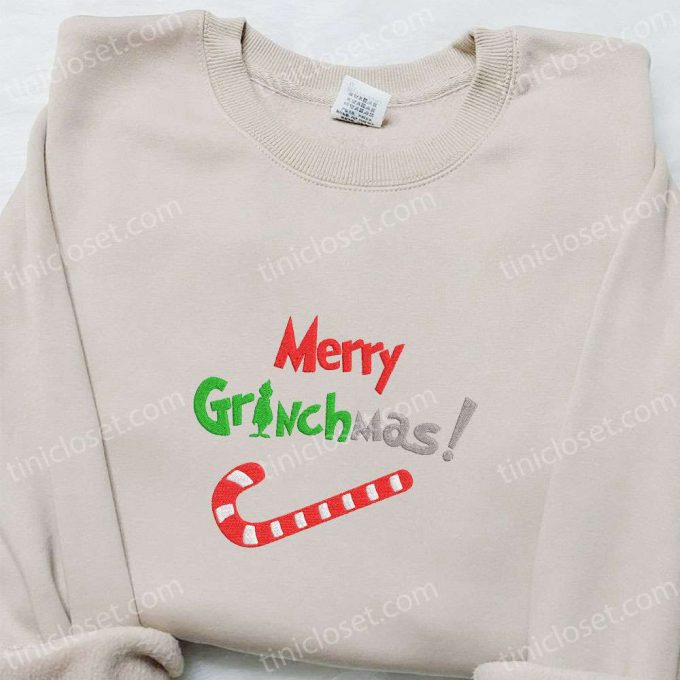 Merry Grinchmas Candy Cane Shirt &Amp; Retro Hoodie - B Gift For Men Women Christmas Gifts For Family 4