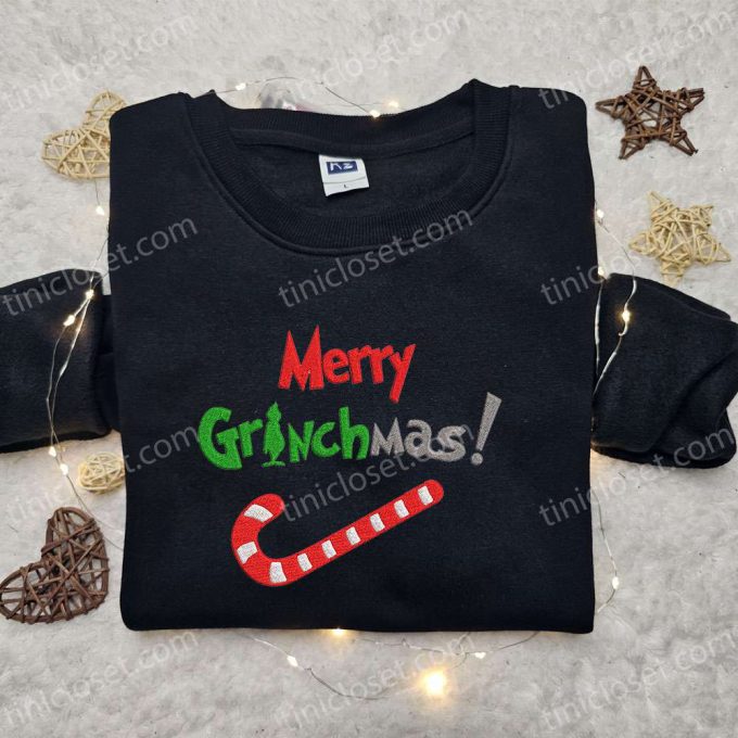 Merry Grinchmas Candy Cane Shirt &Amp; Retro Hoodie - B Gift For Men Women Christmas Gifts For Family 5