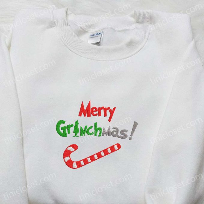 Merry Grinchmas Candy Cane Shirt &Amp; Retro Hoodie - B Gift For Men Women Christmas Gifts For Family 6