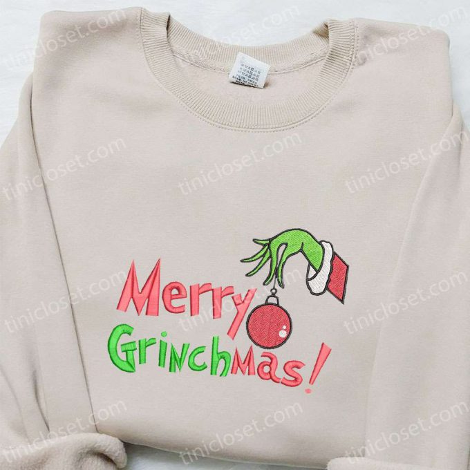 Merry Grinchmas Grinch Hand Ornament Embroidered Shirt &Amp; Hoodie: B Gift For Men Women Christmas Gifts For Family 5