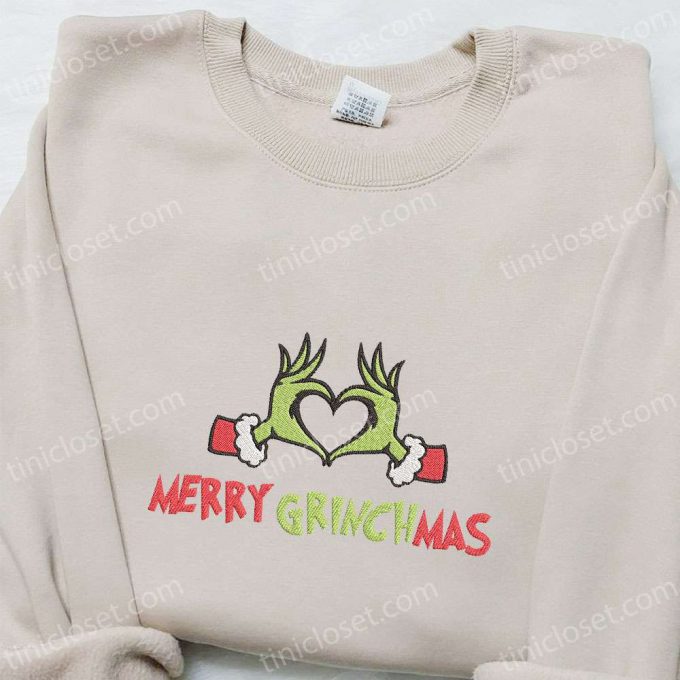 Merry Grinchmas: Grinch Hands Heart Sign Shirt &Amp; Hoodie - B Gift For Men Women Family Christmas Gifts 4