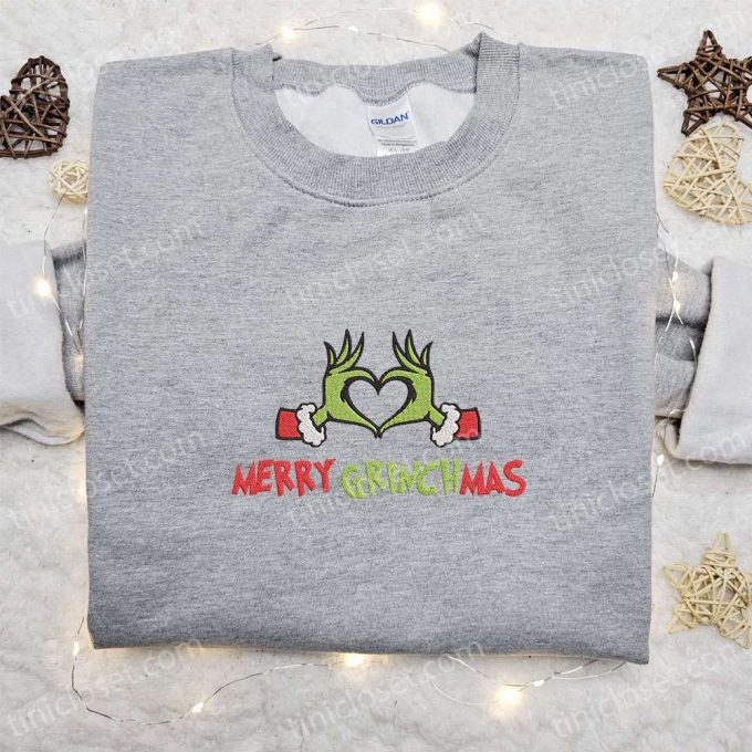 Merry Grinchmas: Grinch Hands Heart Sign Shirt &Amp; Hoodie - B Gift For Men Women Family Christmas Gifts 6