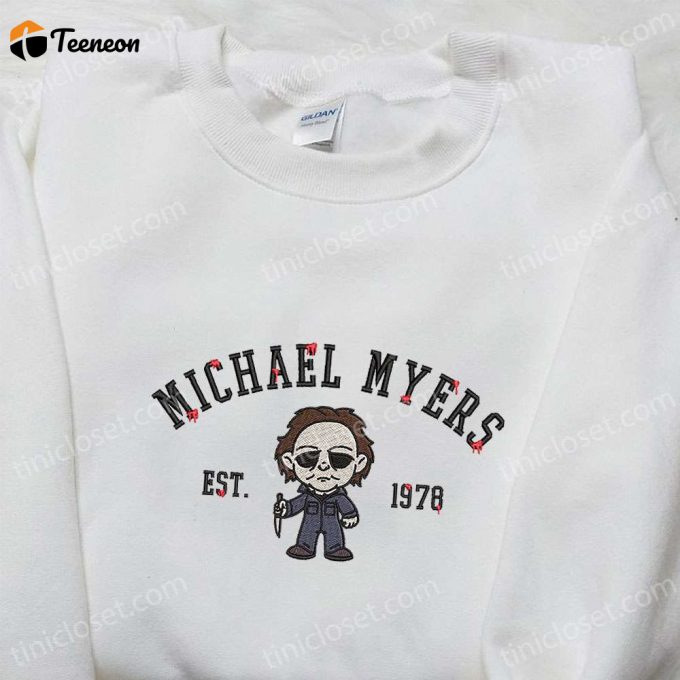 Michael Myers Gift For Men Women 1978 Embroidered Shirt - Horror Movie Characters &Amp;Amp; Spooky D Gift For Men Women 1