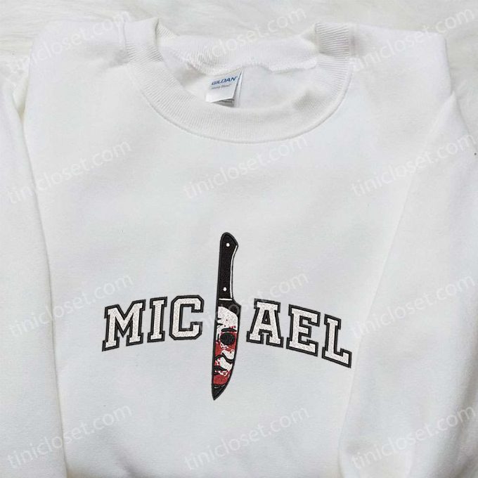 Michael Myers Knife Embroidered Shirt: Horror Movie Characters &Amp; Spooky D Gift For Men Women 4