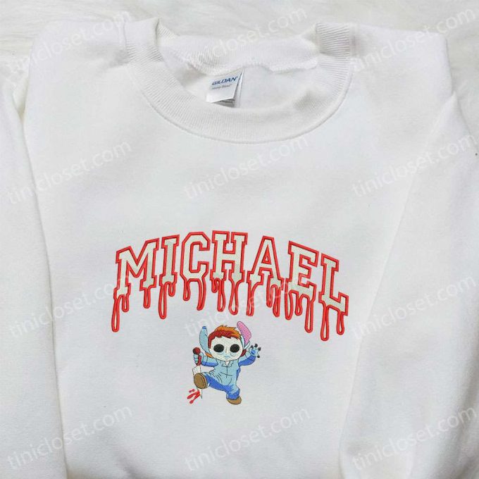 Michael Myers Stitch Embroidered Shirt - Horror Movie Characters &Amp; Spooky D Gift For Men Women 2