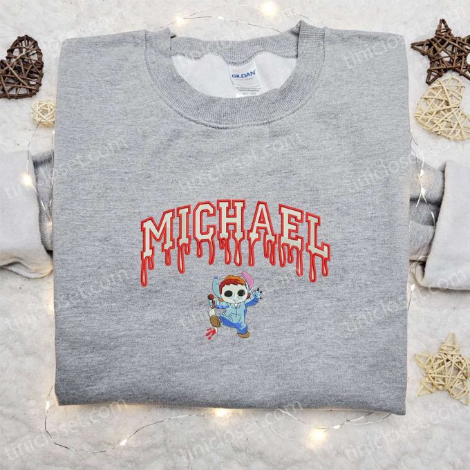 Michael Myers Stitch Embroidered Shirt - Horror Movie Characters &Amp; Spooky D Gift For Men Women 4