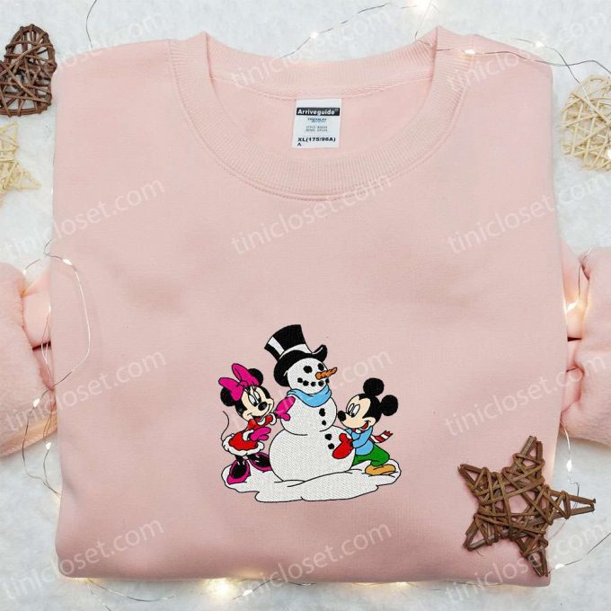 Mickey &Amp; Minnie Snowman Shirt &Amp; Disney Characters Hoodie: B Gift For Men Women Christmas Gifts For Family 5