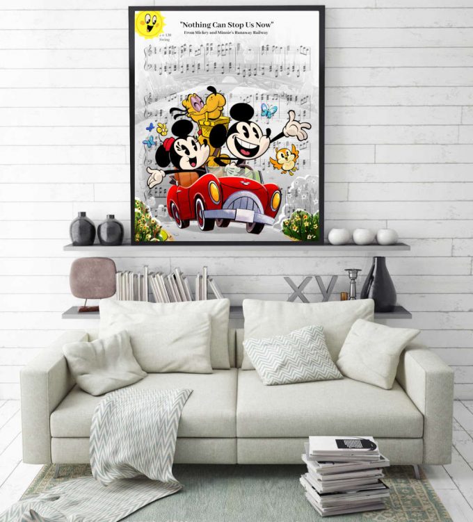 Mickey And Minnie Runaway Railway Poster For Home Decor Gift 3