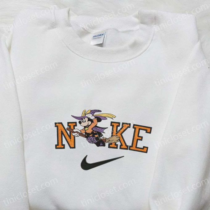 Mickey Mouse Witch Halloween X Nike Embroidered Sweatshirt - B Gift For Men Women Walt Disney Characters Shirt For Halloween Gift Ideas 3