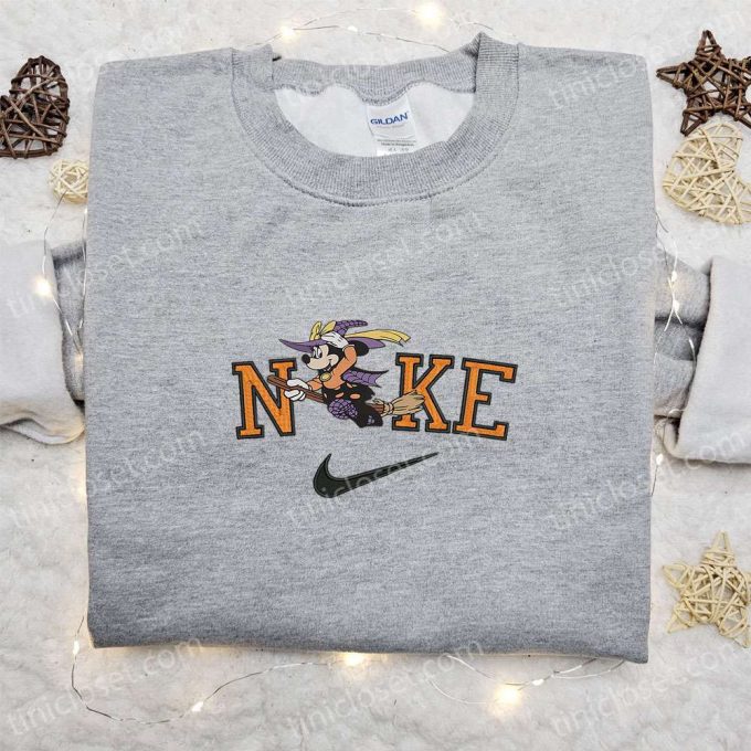 Mickey Mouse Witch Halloween X Nike Embroidered Sweatshirt - B Gift For Men Women Walt Disney Characters Shirt For Halloween Gift Ideas 4