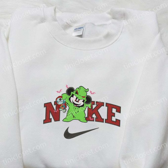 Mickey Oogie Boogie Halloween X Nike Embroidered Sweatshirt: Spooky Horror Movie Shirt Perfect Halloween Gift 3