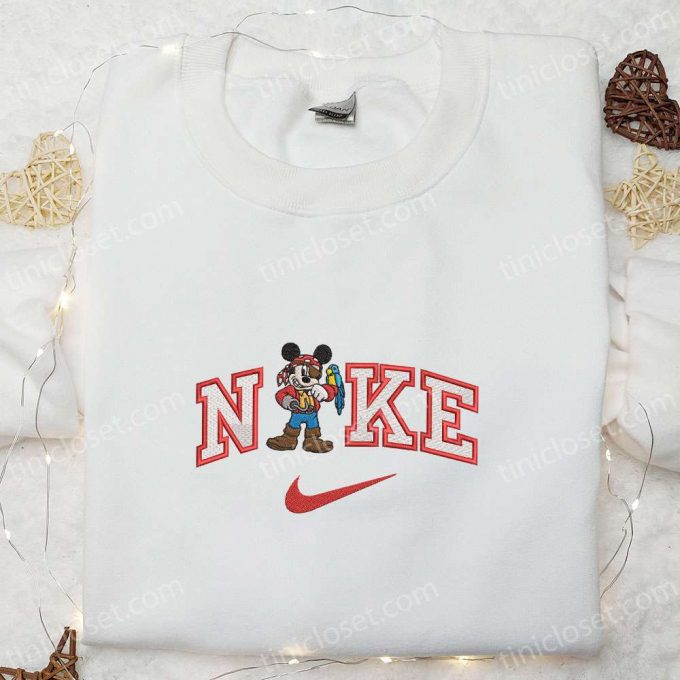 Mickey Pirate X Nike Embroidered Shirt Disney Characters Shirt Cartoon Hoodie 2