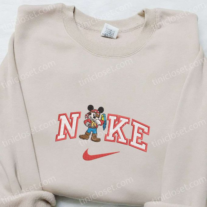 Mickey Pirate X Nike Embroidered Shirt Disney Characters Shirt Cartoon Hoodie 4